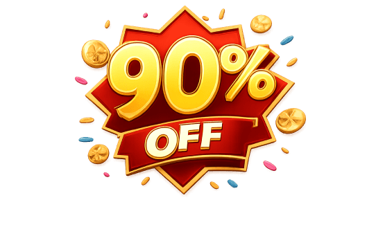 90% off